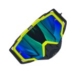 Ski, snowboard, motorcycling, cycling goggles, unisex, green frame, multicolor lens, O11GMN